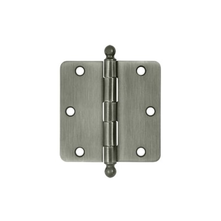 Deltana S35R415A-BT Ball Tip 1/4 Radius Hinges Antique Nickel, 10PK S35R415A-BT-XCP10